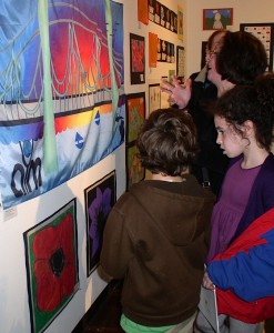 Families at the art show