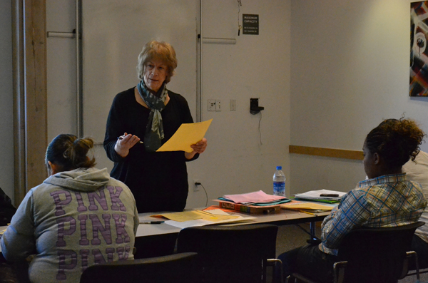 Beth Carlson teaches a GED prep class at Mallets Creek library last fall.