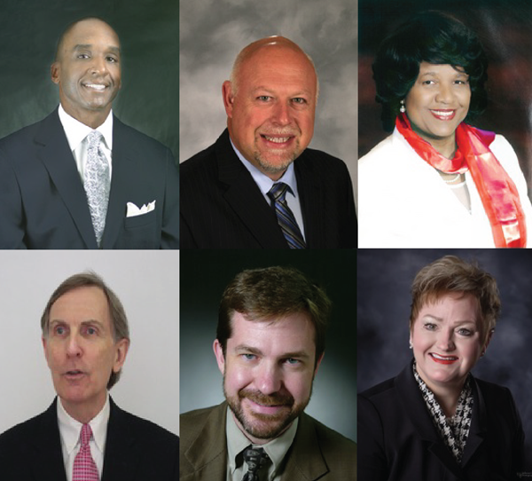 The six finalists in the AAPS Superintendent search, clockwise from top left: Benjamin Edmondson, Richard Faidley, Sandra J. Harris, Henry J. Hastings, Brian G. Osborne, Jeanice Kerr Swift. <a href="http://www.a2schools.org/aaps/boe.home/superintendent_search">See bios and resumes of the candidates here</a>
