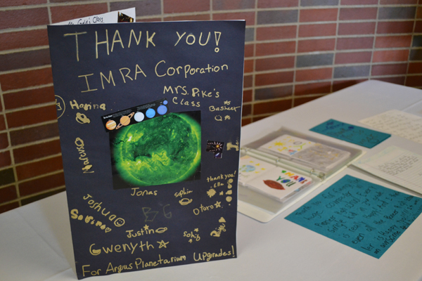 AAPS students sent thank-you notes to IMRA and its employees.