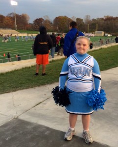 Ruby Hancock , a member of the Skyline POM team, poses for a photograph last fall. 