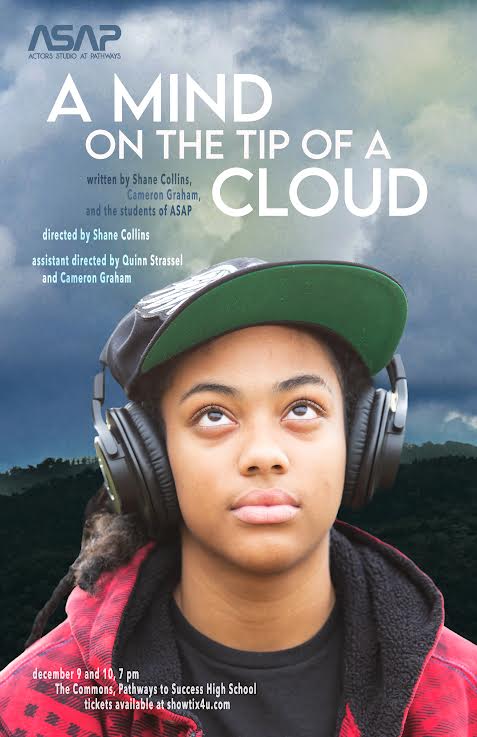 Poster for "A Mind on the Tip of a Cloud" with actress and assistant director