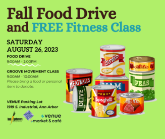 Fall Food Drive and free fitness class offered Aug. 26