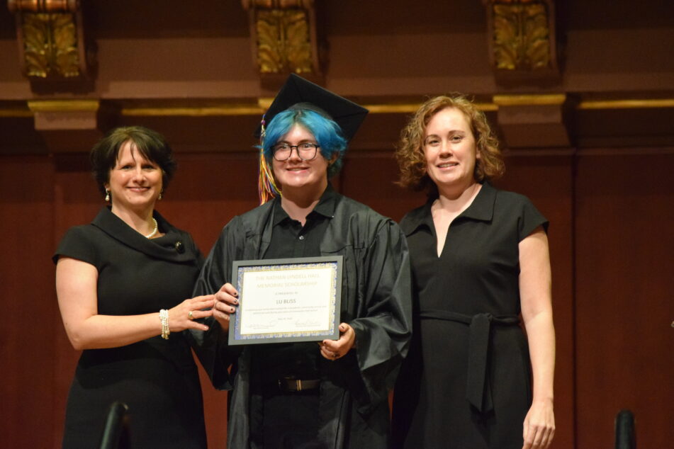 Community grad receives award from Dean Marci and Dean Rebecca